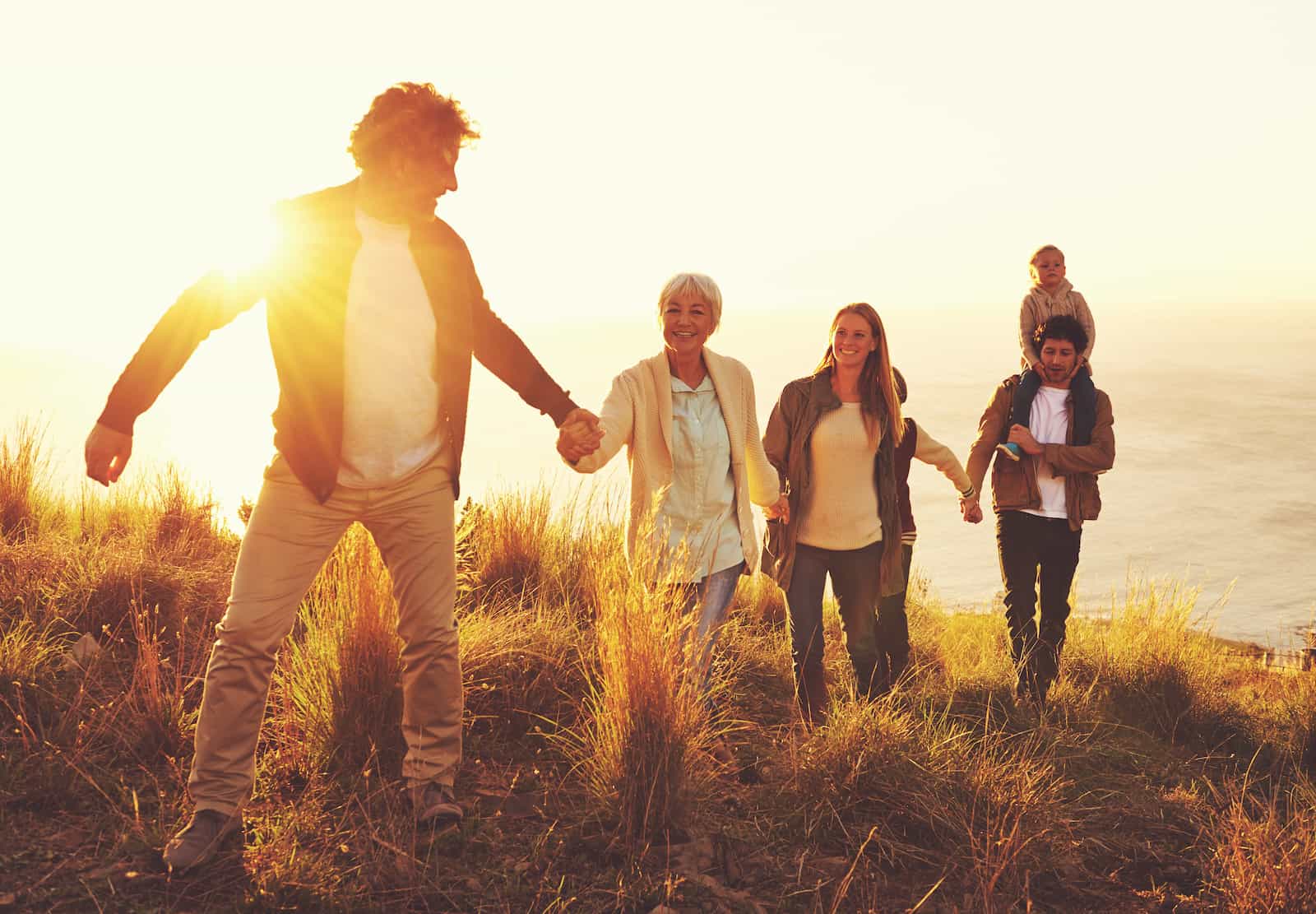 Life is either a great adventure or nothing at all family walking